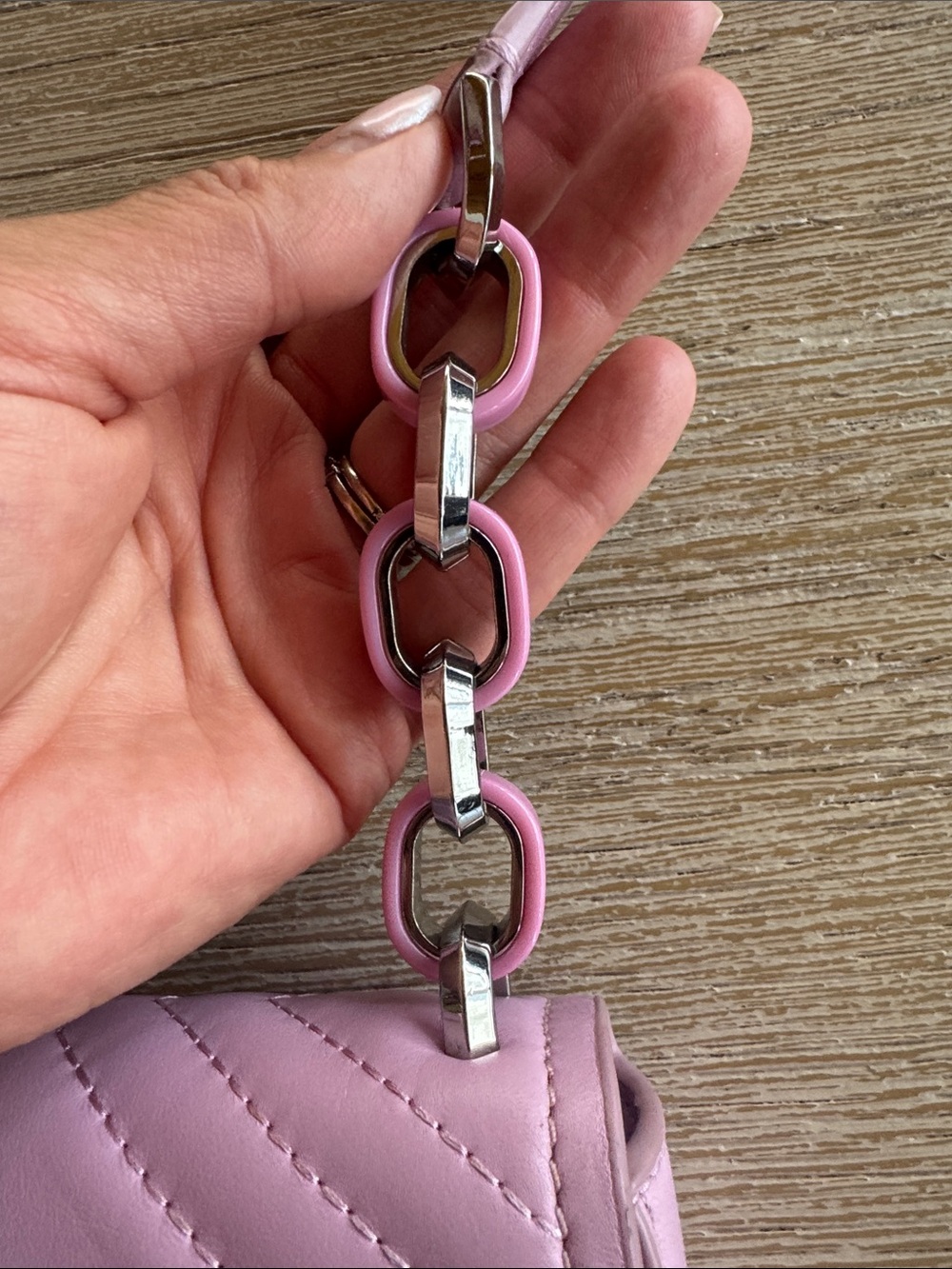 Kate Spade leather Pink Quilted Shoulder Bag with Heart Accent - Picture 2 of 5